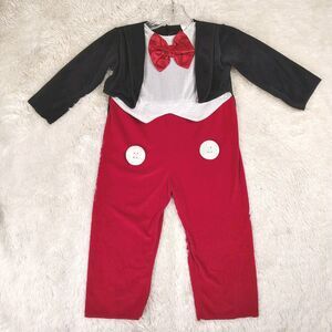 Cute Disney Mickey Mouse Costume Velvet Soft Coattails Sz XS 3T - 4T
